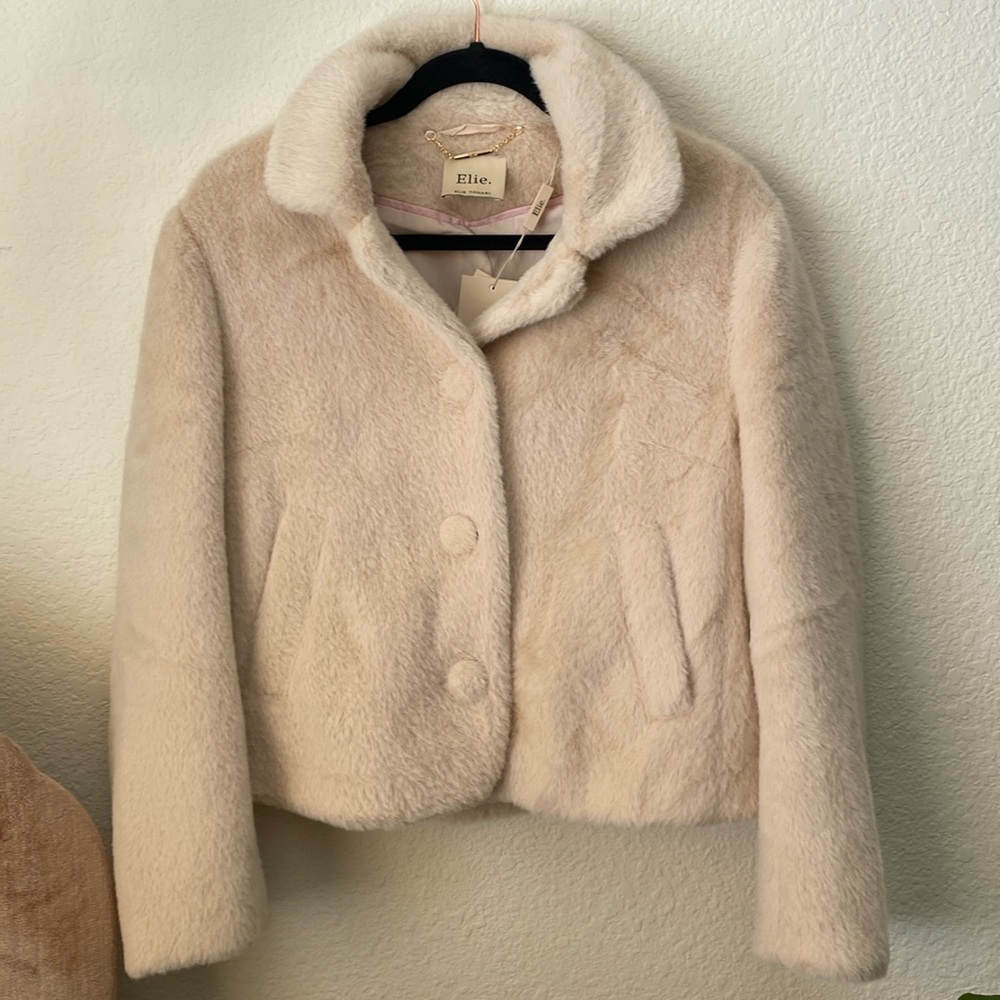 Elie Tahari faux fur coat